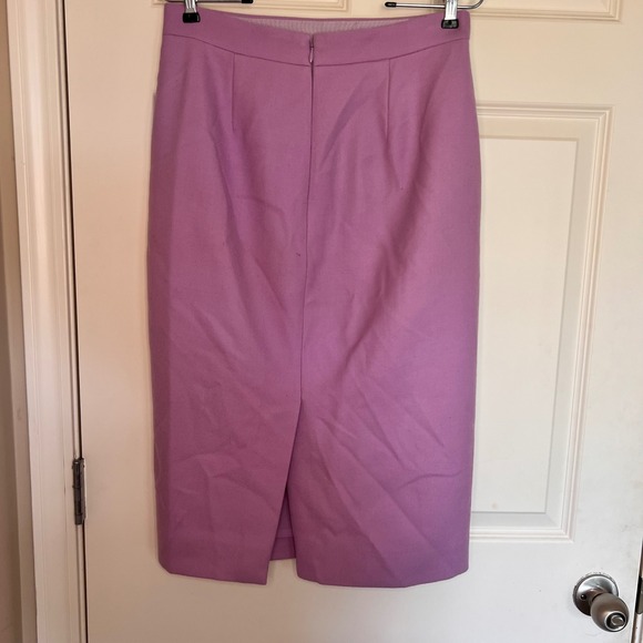 J.Crew Wool Pencil Skirt Career Wear Business Casual Pink‎ Size 4 - Picture 2 of 8